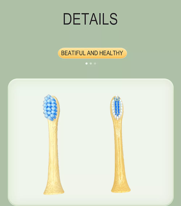 Fayet Bamboo Electric Toothbrush Heads for 2023 model | 100% Biodegradable Eco-Friendly Sustainable Recyclable - FOR 2023 Model