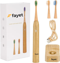 Fayet Bamboo Electric Toothbrush Children Version, IPX8 Waterproof Lightweight Automatic Eco Friendly 3 Modes (Next day delivery!)
