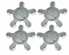 4x Audi Alloy 5 Star Wheel Centre Caps Hub Caps 4x135mm 4F0601165N A3 A4 A5 A6 Grey/Black