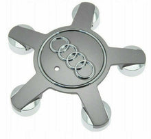 4x Audi Alloy 5 Star Wheel Centre Caps Hub Caps 4x135mm 4F0601165N A3 A4 A5 A6 Grey/Black