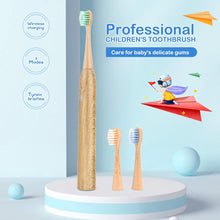 Fayet Bamboo Electric Toothbrush Children Version, IPX8 Waterproof Lightweight Automatic Eco Friendly 3 Modes (Next day delivery!)