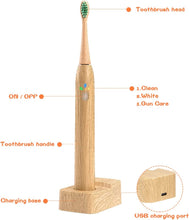 Fayet Bamboo Electric Toothbrush Children Version, IPX8 Waterproof Lightweight Automatic Eco Friendly 3 Modes (Next day delivery!)