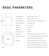 Fayet HW57 Pro Smartwatch Wireless, Heart rate monitoring, Multiple sports modes, Making calls, NFC, Voice Assistant Smart Watch for Men Women