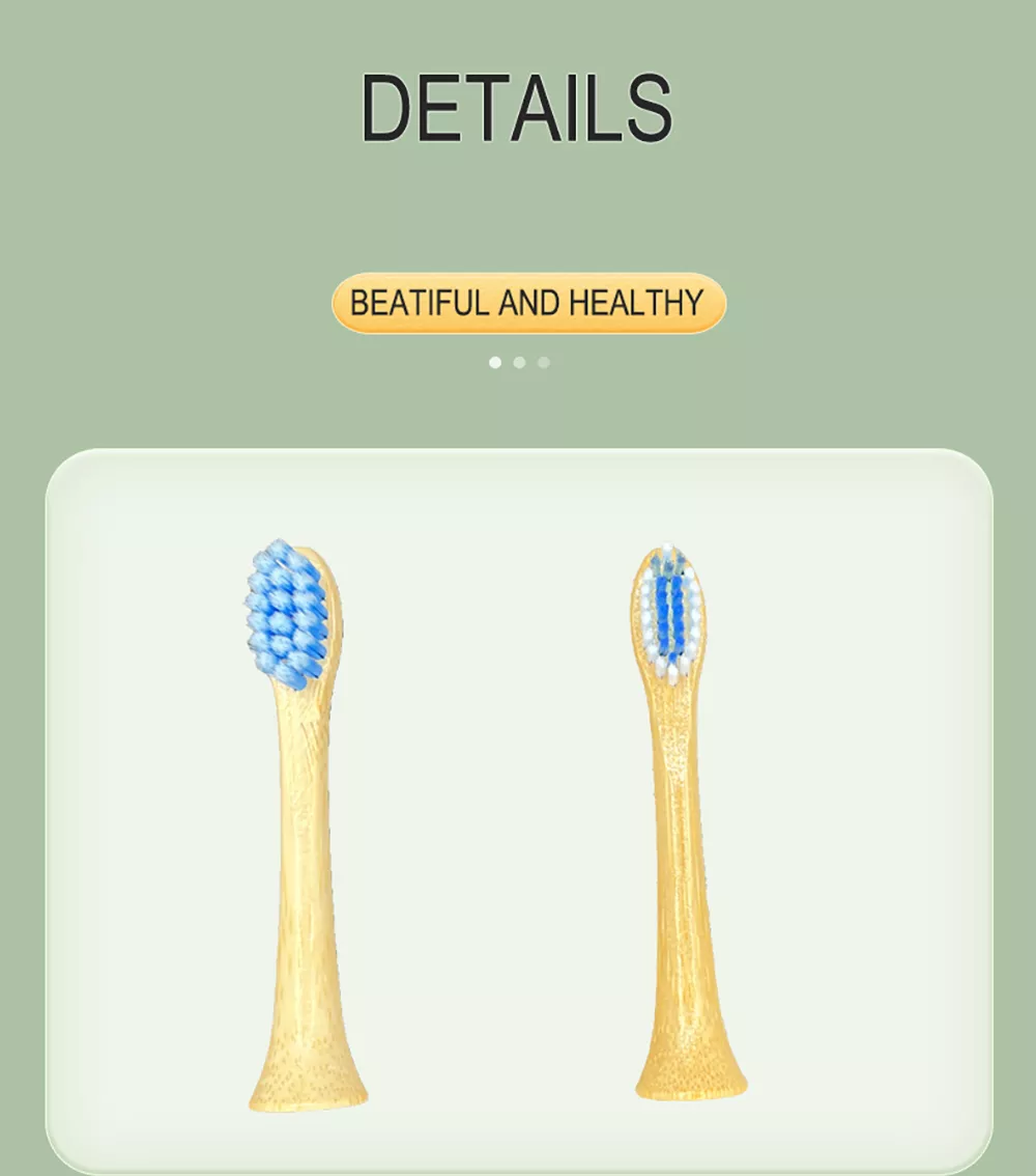 Fayet Bamboo Electric Toothbrush Heads for 2023 model | 100% Biodegradable Eco-Friendly Sustainable Recyclable - FOR 2023 Model