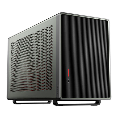 Antec Performance 1M Aventurine Mini-ITX Gaming Case with Aluminum Finish, PCIe 4.0 Riser Cable, USB 3.2 Gen2 Type-C, Tool-Free Side Panels, Solid Side Panel, SFX-L & SFX PSU Support