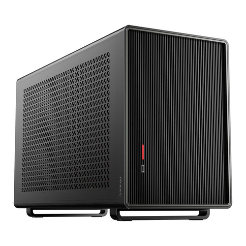 Antec Performance 1M Black Mini-ITX Gaming Case with Aluminum Finish, PCIe 4.0 Riser Cable, USB 3.2 Gen2 Type-C, Tool-Free Side Panels, Solid Side Panel, SFX-L & SFX PSU Support