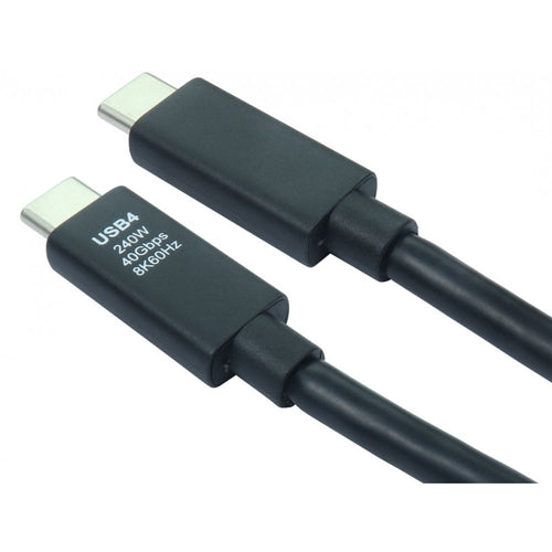  USB4 40Gbps 240W EPR C-C Cable 5 Amp, Power Delivery, High-Speed Data Transfer, USB Type-C Connector, USB4 Certified, 1 Meter Length, Black