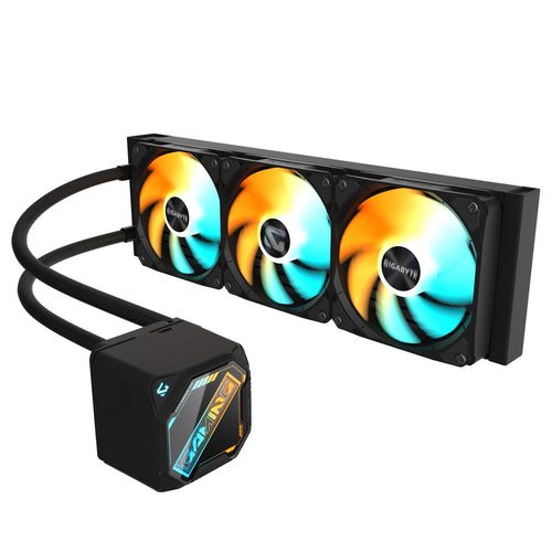 GIGABYTE GP-GIGABYTE GME 360 All-in-One Liquid CPU Cooler with 360mm Radiator, ARGB Lighting, Teflon Tubing and Magnetic Rotating Cover