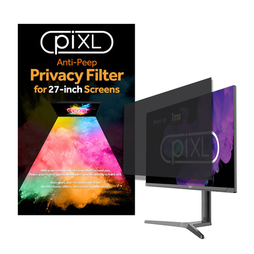 piXL 27 Inch Monitor Anti-Peep Privacy Screen Filter, Anti-Glare, Anti-Static, Blackout