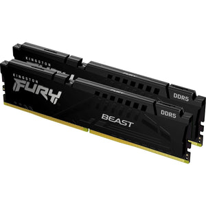 Kingston FURY Beast KF556C40BBK2-64 64GB (2 x 32GB) 5600MHz, DDR5, DIMM, CL40, System Memory, Black Heatsink
