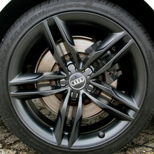 4x Audi Alloy 5 Star Wheel Centre Caps Hub Caps 4x135mm 4F0601165N A3 A4 A5 A6 Grey/Black