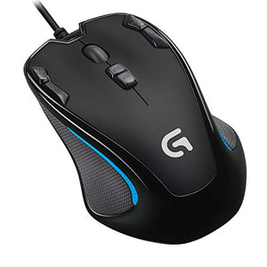 Logitech G300s Wired Gaming Mouse, 2,5K Sensor, 2,500 DPI, RGB, Lightweight, 9 Programmable Controls, On-Board Memory, Compatible with PC/Mac - Black