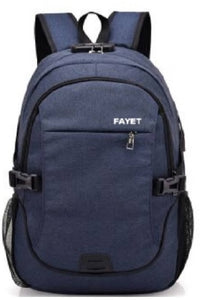 FAYET Unisex Laptop Backpack Water-proof with Charger Port